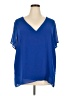 MICHAEL Michael Kors Blue Short Sleeve Blouse Size 2X - photo 1