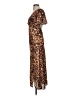 ASOS Design 100% Polyester Animal Print Brown Cocktail Dress Size 4 Petite - photo 5