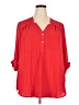 Fervour 100% Polyester Red 3/4 Sleeve Blouse Size 2X - photo 1