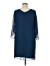 MSK 100% Polyester Solid Blue Casual Dress Size 14 - photo 2