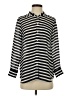 Banana Republic 100% Polyester Stripes Black Long Sleeve Blouse Size XXS (petite) - photo 1