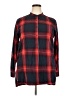 Unbranded Plaid Red Long Sleeve Button-Down Shirt Size 3X (estimated) - photo 1