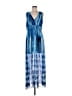 Calvin Klein 100% Polyester Tie-dye Blue Casual Dress One size - photo 1
