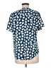 Fun2Fun 100% Polyester Floral Blue Short Sleeve Blouse Size M - photo 2