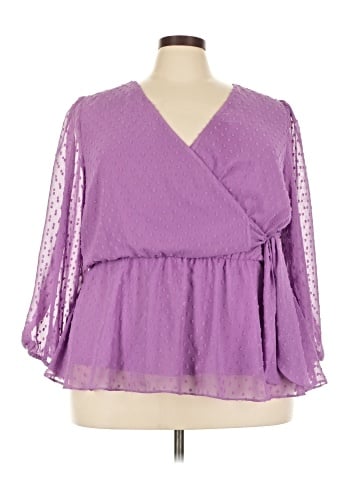 City Chic 3/4 Sleeve Blouse (view 1)