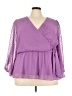 City Chic 100% Polyester Purple 3/4 Sleeve Blouse Size 22 Plus (XL) - photo 1