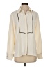 Zara Color Block Ivory Long Sleeve Blouse Size S - photo 1