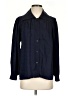 Unbranded 100% Silk Polka Dots Blue Long Sleeve Silk Top Size 2 - photo 1