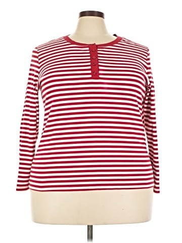 Karen Scott Long Sleeve Henley (view 1)
