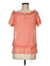 I.N. San Francisco 100% Polyester Orange Short Sleeve Blouse Size M - photo 1