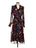 Aqua 100% Polyester Floral Black Cocktail Dress Size S - photo 1