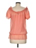 I.N. San Francisco 100% Polyester Orange Short Sleeve Blouse Size M - photo 2