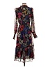 Aqua 100% Polyester Floral Black Cocktail Dress Size S - photo 2