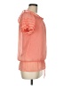 I.N. San Francisco 100% Polyester Orange Short Sleeve Blouse Size M - photo 4