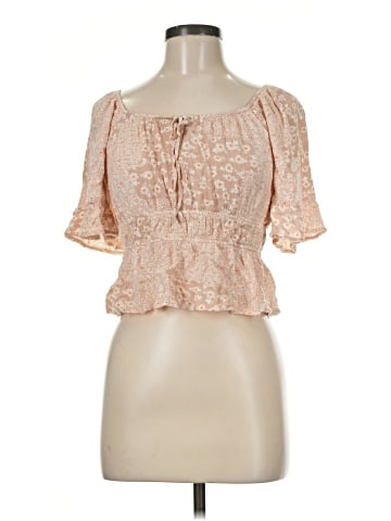 Pink Rose Short Sleeve Blouse (view 1)