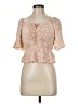 Pink Rose 100% Rayon Tan Short Sleeve Blouse Size M - photo 1