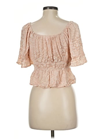 Pink Rose Short Sleeve Blouse (view 2)