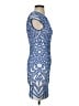 RVN Graphic Blue Cocktail Dress Size S - photo 5