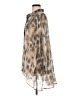 Comfy U.S.A. Animal Print Brown Long Sleeve Blouse Size M - photo 5