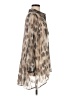 Comfy U.S.A. Animal Print Brown Long Sleeve Blouse Size M - photo 4