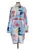 LOFT Beach Print Blue Casual Dress Size S - photo 1