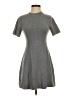 MNG Solid Gray Casual Dress Size S - photo 1