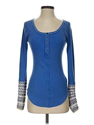 Free People Long Sleeve Henley (view 1)