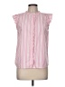 Ann Taylor LOFT Stripes Pink Sleeveless Button-Down Shirt Size M - photo 1