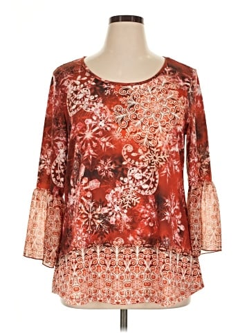 One World 3/4 Sleeve Blouse (view 1)