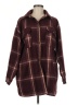 Forever 21 Plaid Burgundy Coat Size M - photo 1