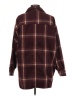 Forever 21 Plaid Burgundy Coat Size M - photo 2