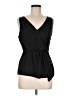 Bebe 100% Leather Black Sleeveless Blouse Size M - photo 1