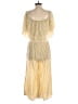 Elan 100% Rayon Stripes Yellow Tan Jumpsuit Size S - photo 2