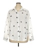 Unbranded 100% Polyester Print Ivory Long Sleeve Blouse Size 2X - photo 1