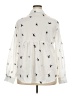 Unbranded 100% Polyester Print Ivory Long Sleeve Blouse Size 2X - photo 2