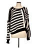 Pol 100% Polyester Stripes Black Pullover Sweater Size L - photo 1
