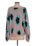 Peach Love 100% Acrylic Animal Print Pink Pullover Sweater Size S - photo 2
