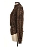 Bailey 44 Animal Print Brown Long Sleeve Blouse Size M - photo 5