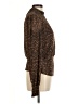Bailey 44 Animal Print Brown Long Sleeve Blouse Size M - photo 4