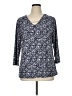 Peck & Peck Blue 3/4 Sleeve Blouse Size XL - photo 1