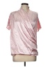 Unbranded 100% Polyester Pink Short Sleeve Blouse Size L (estimated) - photo 1