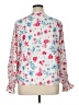 Unbranded 100% Polyester Floral White Long Sleeve Blouse Size 1X - photo 2