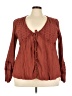 Torrid Burgundy Long Sleeve Blouse Size 3X Plus (3) - photo 1