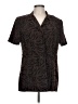 Sag Harbor 100% Polyester Animal Print Brown Short Sleeve Blouse Size 12 - photo 1