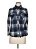 Polly & Esther 100% Polyester Plaid Blue Long Sleeve Blouse Size M - photo 1