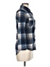 Polly & Esther 100% Polyester Plaid Blue Long Sleeve Blouse Size M - photo 4