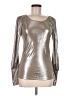 Tea n Rose Metallic Silver Long Sleeve Top Size M - photo 1