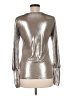 Tea n Rose Metallic Silver Long Sleeve Top Size M - photo 2