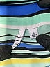 Elle Stripes Blue Sleeveless Button-Down Shirt Size L - photo 7