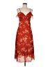 Simple Retro 100% Polyester Orange Cocktail Dress Size M - photo 1